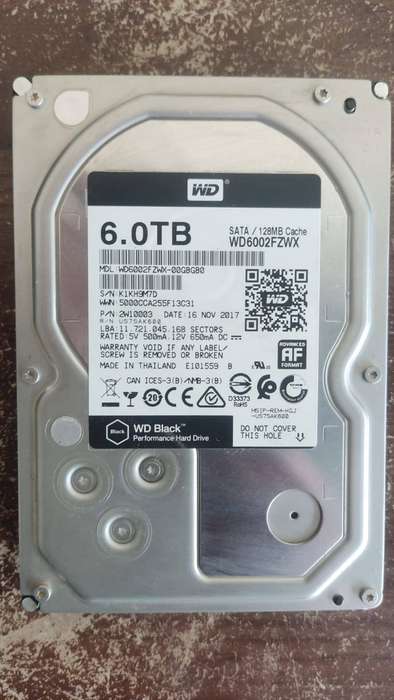 6TB SATA Hard Drive - WD Black
