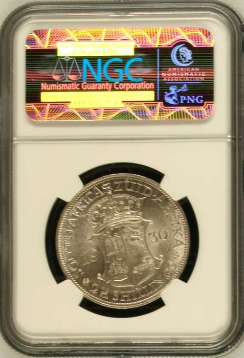1930 SAU 2 1/2 shillings (half crown), NGC AU50 - scarce coin