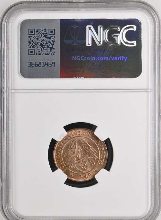 1950 SAU 1/4 penny (farthing) NGC MS64RB