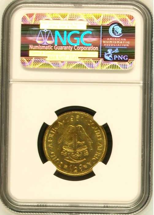 1961 RSA proof 1/2 (half) cent, NGC PF64