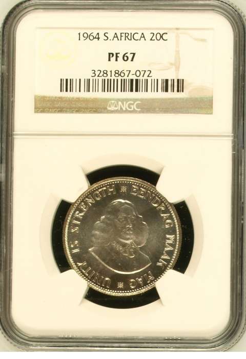1964 RSA 20 cent NGC PF67 - only 3 better at NGC
