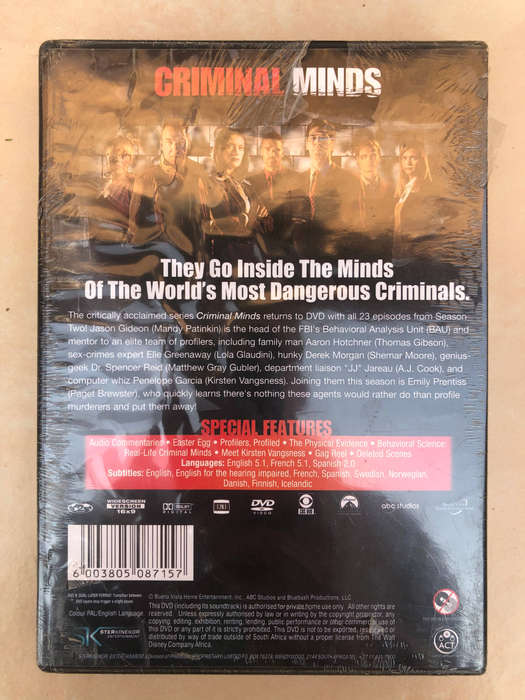 *Sealed* Criminal Minds (2nd Season) DVD Bundle