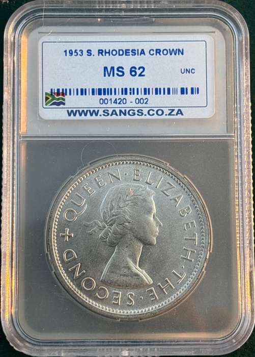 1953 Rhodesia 5 shillings (Crown), SANGS MS62