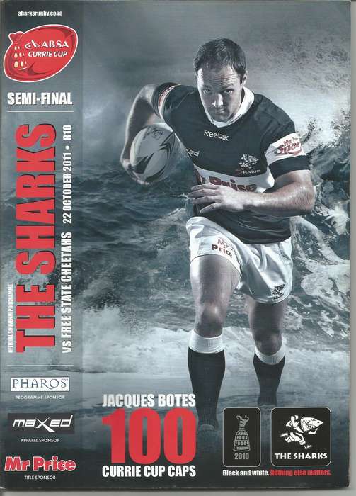 Collectable Sharks 100 Caps Rugby Programmes x 3 in Mint Condition