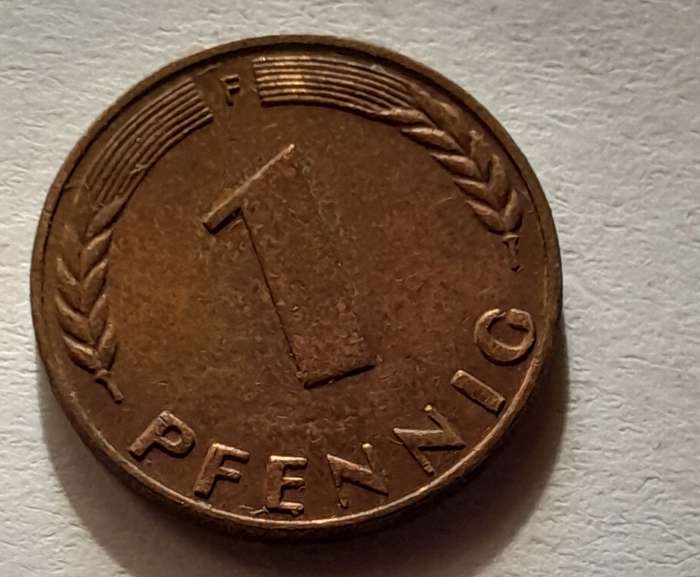German 1 Pfennig Coins - 1950 & 1974