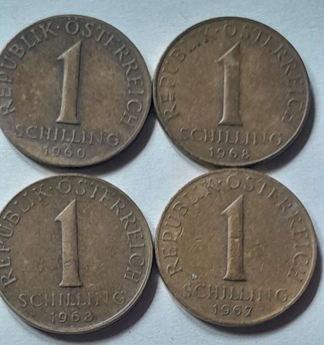 1960,s Osterreich 1 Shilling Coins