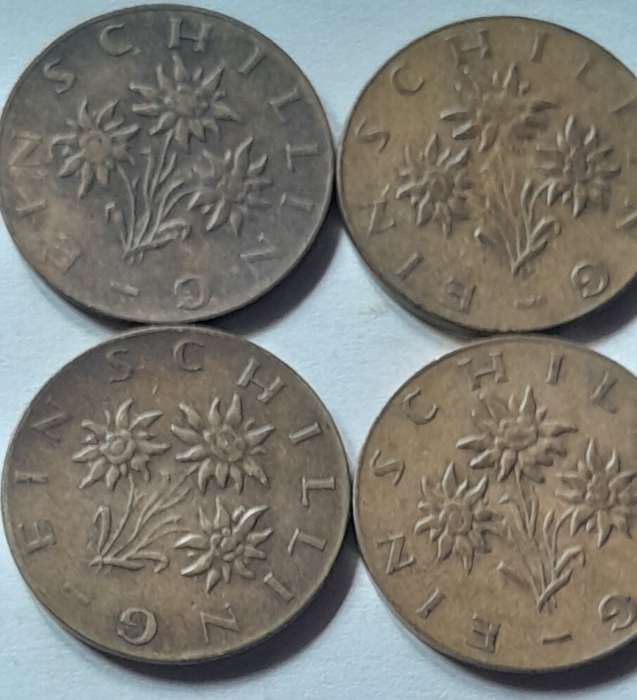 1960,s Osterreich 1 Shilling Coins