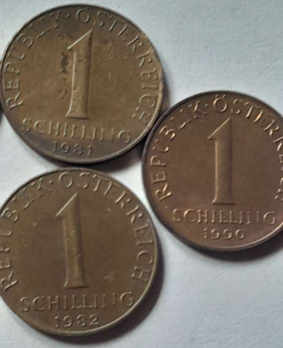 6 x  Osterreich 1 Shilling Coins