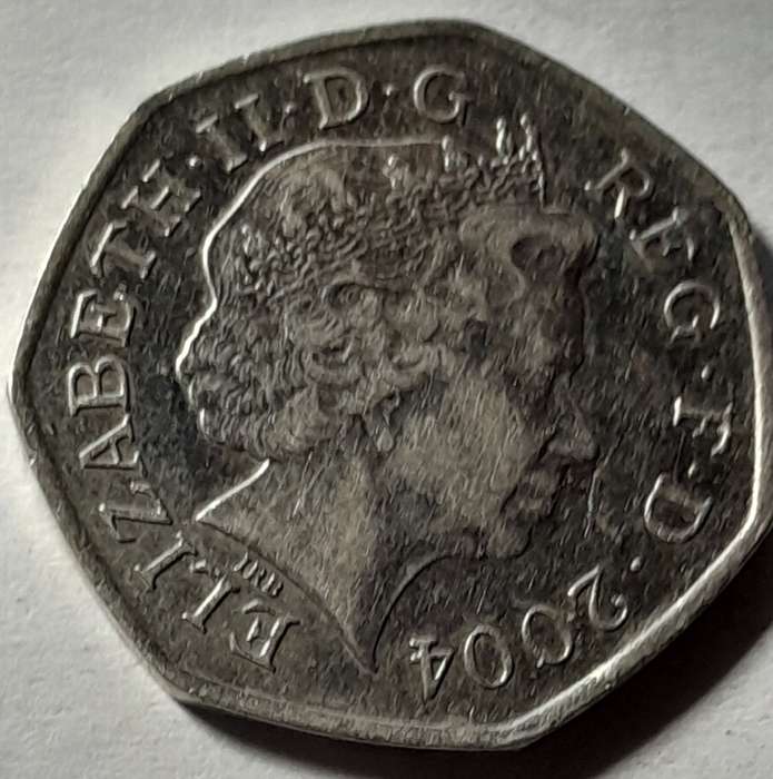 British 50 Pence Coin - 2004