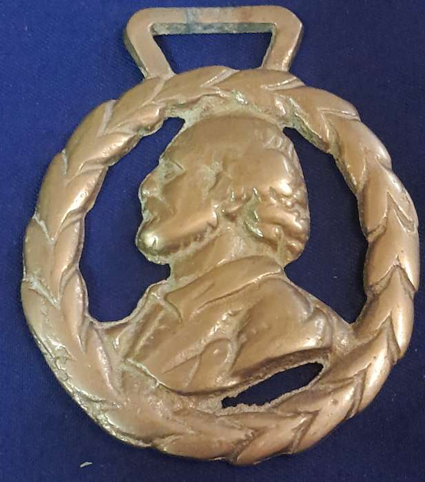Vintage Single Horse Brass  William Shakespeare's Head Theatre Strafford The Bard