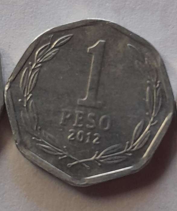 3 x 1 Peso Coins -  Chile 2012