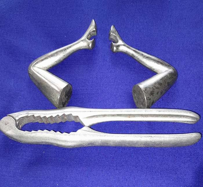 Vintage Art Deco Style Lady Leg Bottle Openers and Nut Cracker