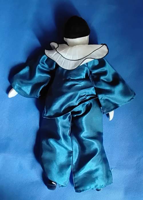 Vintage French Style Pierrot Teardrop Porcelain Doll