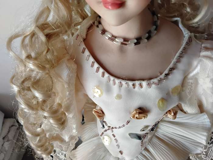 Large Vintage Display Doll on Stand