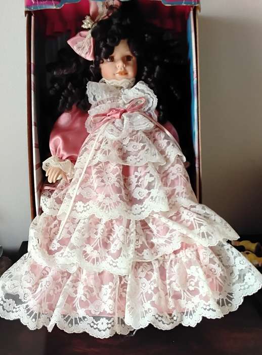 Collectors Choice Limited Edition Bisque Porcelain Doll with stand and COA
