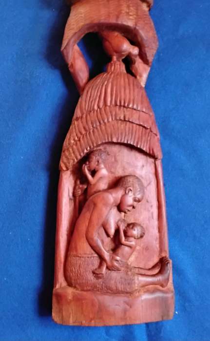 Hand Carved Wooden Tree of Life Style Wall Hanging