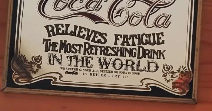 Coca-Cola Vintage Framed Bar Mirror