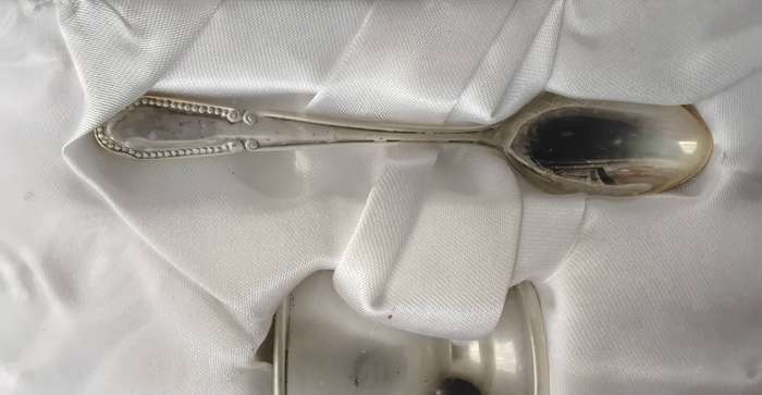 Memories Silver Plate Baby Gift Set / Christening Set - Vintage