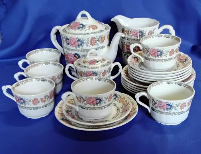 Pontesa Ironstone - Spain - Vintage Chinamoda Floral Design Tea Set 21 Pieces
