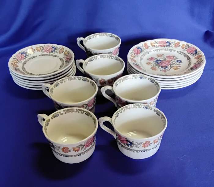 Pontesa Ironstone - Spain - Vintage Chinamoda Floral Design Tea Set 21 Pieces