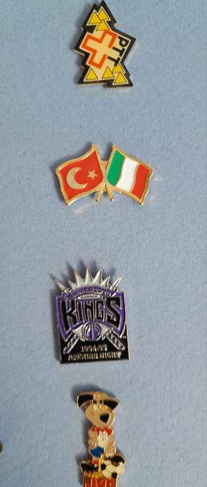 Vintage Assorted Collectable Enamel Lapel Pins 15 Pieces - Framed