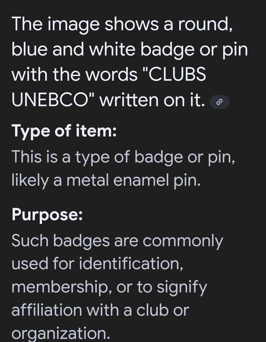 Clubs Unebco Round Enamel Lapel Pin