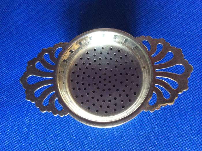 Vintage Carlton Ware Covered Sugar Bowl, Sterling Porcelain Toast Rack and SP Tea Strainer