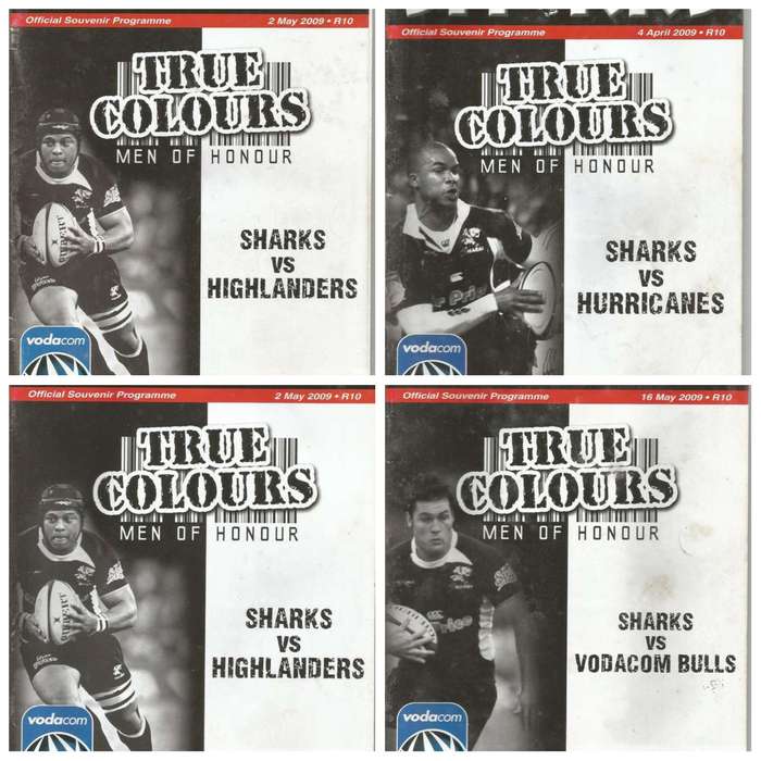 Collectable Sharks True Colours Rugby Programmes x 4 in Mint condition
