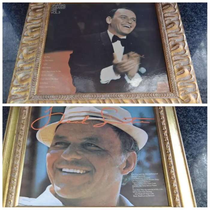 Frank Sinatra Vintage Vinyl Record Covers - Framed