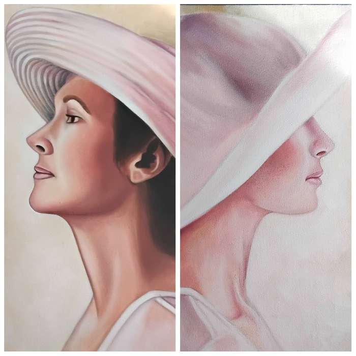 Eve Page - 2 x Paintings on Canvas - Block Mounted