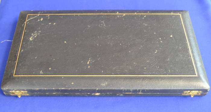 Walker and Hall Antique Cased Stag / Horn Handle Carving Set c1903 - 5 Pieces