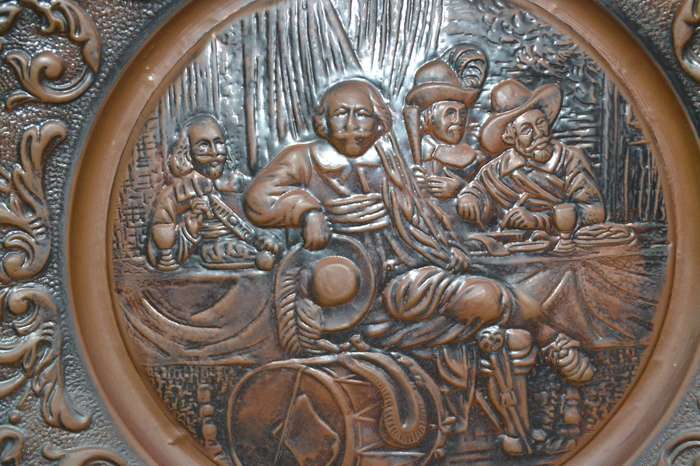 Extremely Large Vintage Copper Decorative Wall Plate