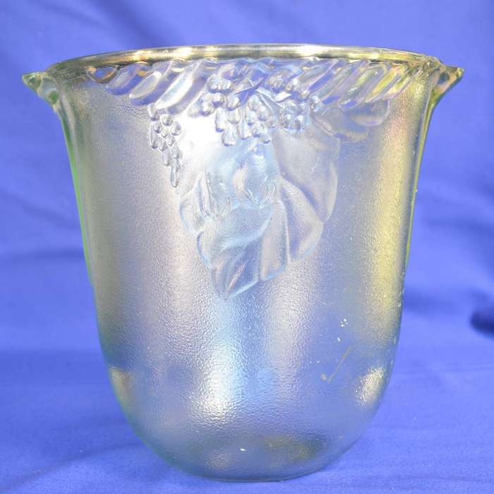 Large Vinrage Heavy Textured Glass Wine Cooler / Ice Bucket