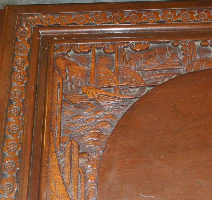 Vintage Carved Chinese Camphor Wood Kist