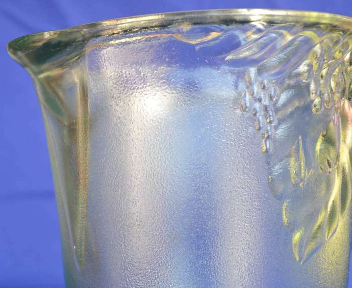 Large Vinrage Heavy Textured Glass Wine Cooler / Ice Bucket