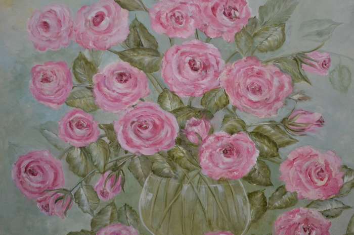 Liz McAlery Large Original Oil on Canvas Still Life