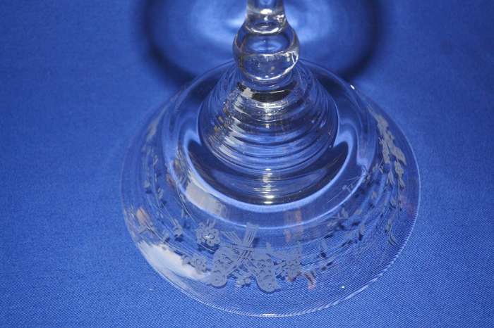 Stuart Crystal Vintage Etched  Dessert Compote Bowl
