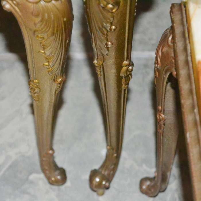 Set of Three Nesting Tables Onyx Marble Hollywood Regency