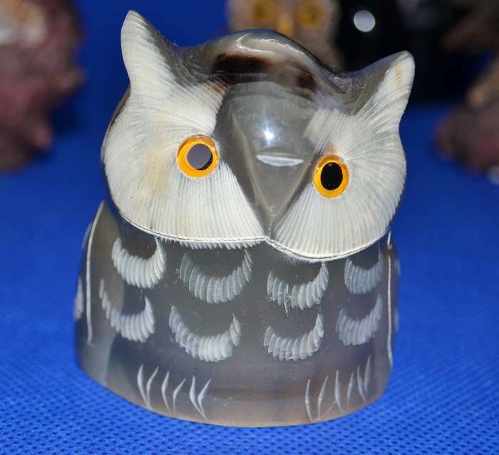 Collection of /owl Ornaments - Various Materials - 5 Pieces