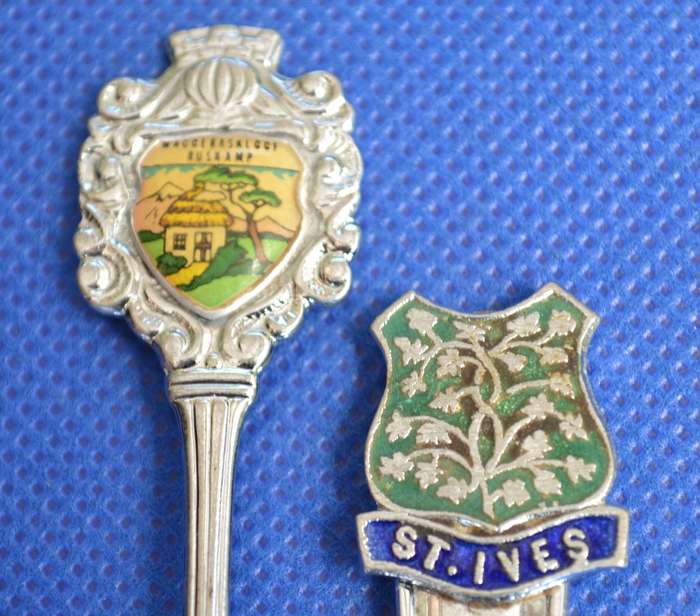 Collectable Souvenir Spoons x 3 & Collectable Fork