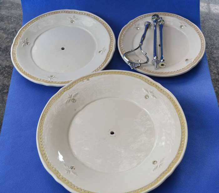 Vintage 3 Tier Porcelain Cake Stand