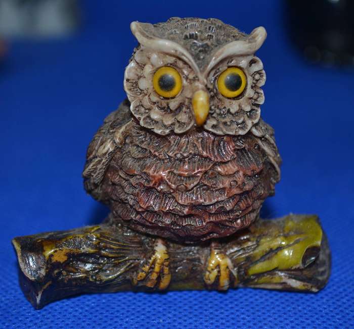 Collection of /owl Ornaments - Various Materials - 5 Pieces