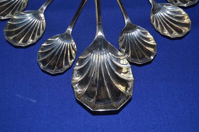 Vintage EPNS Dessert Spoon Set - 7 Pieces