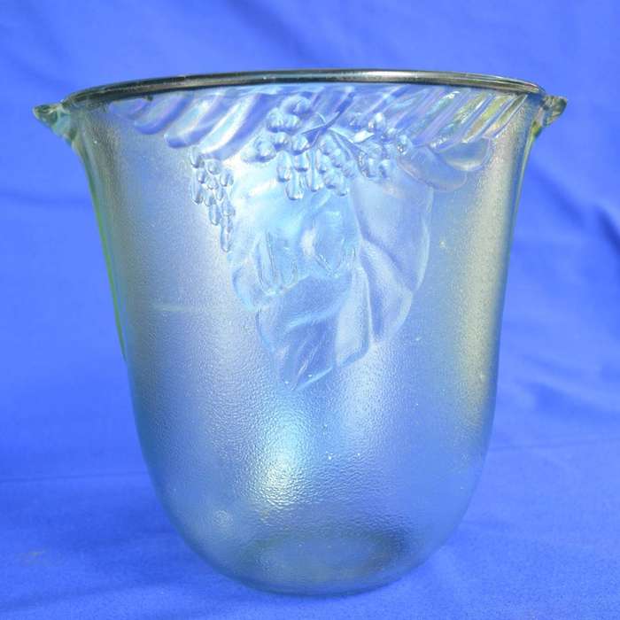 Large Vinrage Heavy Textured Glass Wine Cooler / Ice Bucket