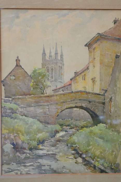 Nicolas Markovitch Watercolour / Lithograph Framed behind Glass