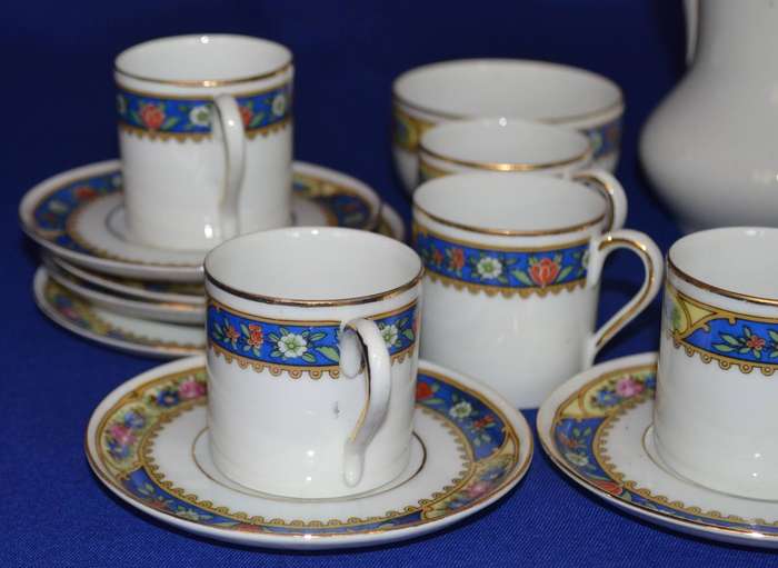 Vintage Porcelain Coffee Set - 18 Pieces