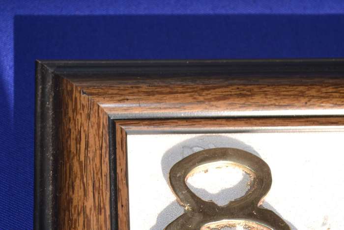 Vintage Horse Brasses Framed on Glass - 2 Pieces