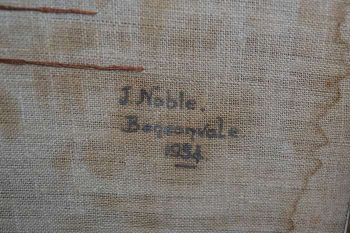 True Vintage Victorian Style French Oak Barley Twist Fire Screen with Needlework Image