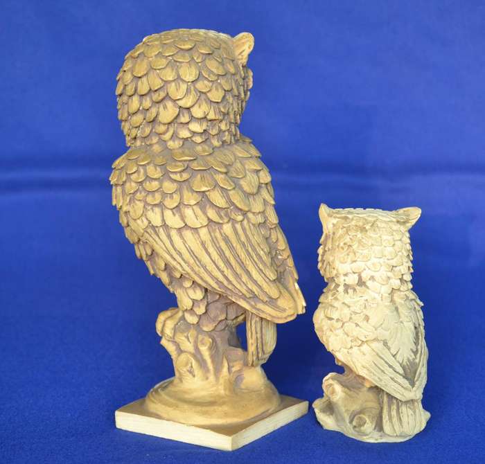 Pair of High Quality Resin Owls