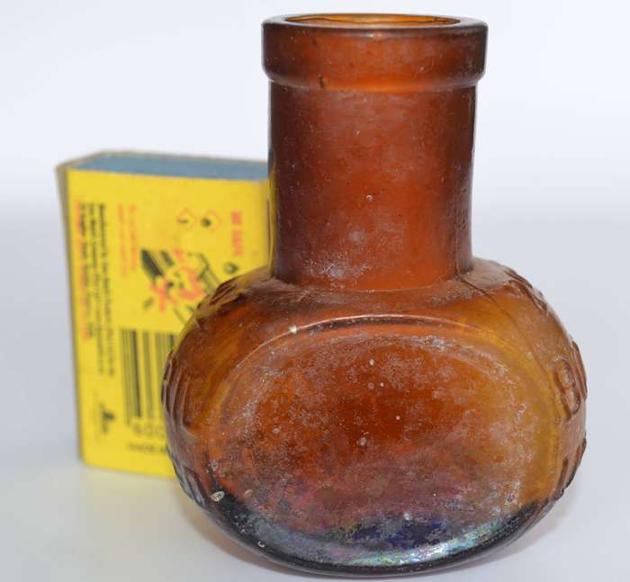 Vintage 2 oz  Bovril Limited Collectable Amber Glass Jar